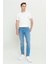 Slim Fit Dar Kesim 5 Cep Esnek Denim Jean Kot Pantolon 2
