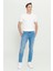 Slim Fit Dar Kesim 5 Cep Esnek Denim Jean Kot Pantolon 4
