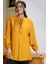 Uzun Kollu Bağlamalı Hardal Kadın Bluz 4016-2Y4 3