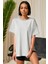 Kadın Penye Oversize Kısa Kollu T-Shirt 1