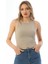 Bej Spor Fitilli Bisiklet Yaka Fitted Atlet 1