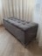 Yeni Model Lüks Çizgi Kapitoneli Sandıklı Puf Bench (70*45) Gümüş Ayak 1