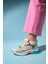 Crown Bej Simli Multi Bağcıklı Kadın Kalın Taban Spor Sneakers 2