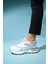 Blaj Beyaz Gri Kadın Spor Ayakkabı 4