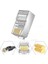 - 50 Adet - 3u" Gold Plated Stp CAT5E RJ45 Metal Konnektör - 8P8C Ethernet Kablo Ucu Jack 3