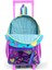 Minik Yuva Çekçekli Sırt Çantası Pembe Turkuaz Kulaklık Paten Desenli Iki Bölmeli 24054 3