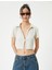Crop Polo Tişört Kısa Kollu Slim Fit 3