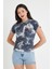 Kadın Batik Yıkamalı T-Shirt Siyah 2