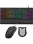 Eclıpse Siyah USB Rgb Aydınlatmalı Q Gaming 4 Tuş Makrolu Oyuncu Klavye Mouse Set 1