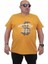 Erkek Büyük Beden Sıfır Yaka Tişört Rich Style 24137 Hardal 1