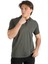 Navagoi Erkek Baskılı Pike Polo Yaka T-Shirt Haki 2