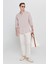 Erkek Camel Comfort Fit Rahat Kesim Düğmeli Yaka Casual Keten Gömlek 2