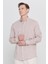 Erkek Camel Comfort Fit Rahat Kesim Düğmeli Yaka Casual Keten Gömlek 4