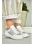 S820085409 Beyaz Taş Kadın Spor Ayakkabı Sneakers 1