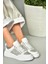 S820085409 Beyaz Taş Kadın Spor Ayakkabı Sneakers 3