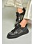 S820085409 Siyah Taş Kadın Spor Ayakkabı Sneakers 1
