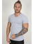 Gri V Yakalı Likralı Dar Kesim Erkek Tshirt 1801165 3
