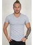 Gri V Yakalı Likralı Dar Kesim Erkek Tshirt 1801165 5