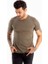 Haki Erkek/Unisex Slim Fit Dar Kesim Bisiklet Yaka Pamuklu Likralı Basic Tişört 1801131 1