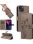 IPhone 14 Için Kılıf El Kayışı ile Yüksek Kaliteli Deri Kabartmalı Kelebek (Yurt Dışından) 1