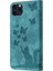 IPhone 11 Için Kılıf Pro Max Kart Cep Kabartmalı Kelebek Kedi Flip Folio (Yurt Dışından) 1