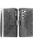 Kırmızı Dikey Çizgili Mikrofiber Astar Pu ile Samsung Galaxy S23 Için Kılıf (Yurt Dışından) 1
