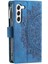 Kırmızı Dikey Çizgili Mikrofiber Astar Pu ile Samsung Galaxy S23 Için Kılıf (Yurt Dışından) 5