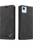 Realme C30 Kickstand Premium Deri Premium Deri Iki Kart Için Kılıf (Yurt Dışından) 1