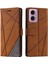 Motorola Moto G34 5g Cüzdan Flip Için Kılıf Folio Kart Tutucu Kickstand Pu (Yurt Dışından) 1