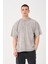 Erkek Bisiklet Yaka Oversize Yıkamalı T-Shirt 1