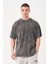 Erkek Bisiklet Yaka Oversize Yıkamalı T-Shirt 1