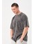 Erkek Bisiklet Yaka Oversize Yıkamalı T-Shirt 4