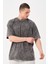 Erkek Bisiklet Yaka Oversize Yıkamalı T-Shirt 5