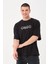Erkek Bisiklet Yaka Logo Detaylı Oversize T-Shirt 2