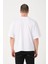 Erkek Bisiklet Yaka Logo Detaylı Oversize T-Shirt 4