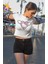 Melek Kanatlı Hello Kitty Baskılı Crop Top, Kadın Sevimli Hk Baskılı Crop Bluz 2
