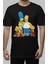 Mutlu Simpsons Ailesi Baskılı Tişört, Erkek-Kadın Simpsonslar Baskılı T-Shirt 1