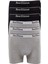 Modlive 6 Adet Feelline Siyah ve Gri Pamuklu Doğal Likralı Erkek Boxer 1