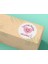 Pembe Kalpli Gülen Surat Etiketi Renkli Yuvarlak Mat Sticker 4 cm 33 Adet 1
