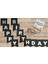 Siyah Renkli Gümüş Yaldızlı Happy Birthday Banner 1