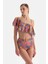 Mor Tek Omuz Bikini Üst 1