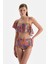 Mor Tek Omuz Bikini Üst 4