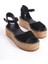 Kadın Süet Platform Espadril Siyah -MCRGN290-S 2