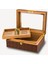 Deri Camlı Humidor Puro Kutusu Kahve 50S 4