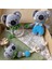 Bebek Yenidoğan Isimli Emzik Zinciri Askısı Hediye Seti Bebekli Amigurumi Koala Mavi 4