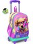Kids Sarı Pembe Sevimli Köpek Desenli Üç Bölmeli Çekçekli Okul Sırt Çantası 23952 1
