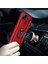 Oppo A15S Uyumlu Kılıf Standlı Manyetik Yüzüklü Military Magnetic Ring Polycarbonate And Tpu Case 5