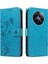 El Kayışı ile Realme 12 5g Yüksek Kaliteli Deri Için Flip Case Kabartmalı (Yurt Dışından) 1