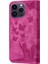 IPhone 15 Için Kılıf Pro Max Kabartmalı Kelebek Kedi Flip Folio Tutucu Kapak (Yurt Dışından) 5