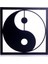 Ying Yang Siyah Metal Duvar Tablosu, 30X30 cm 2